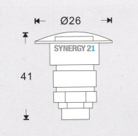 Synergy 21 LED Bodeneinbaustrahler ARGOS rund in-G IP65 cw 90°