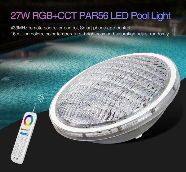 Synergy 21 LED LoRa (433MHZ) PAR56 Pool Light 27W RGB+CCT *Milight/Miboxer*