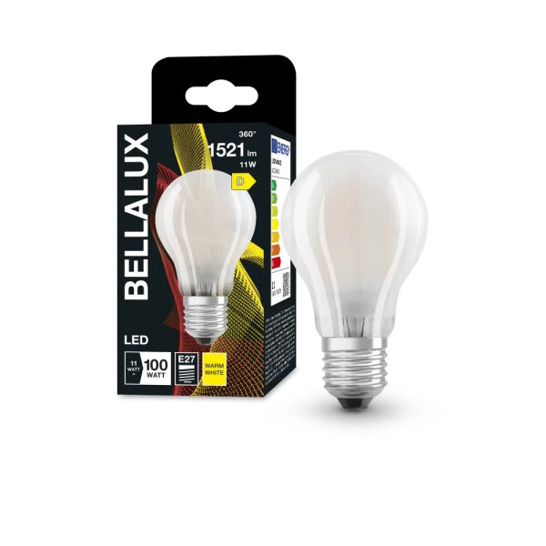 BELLALUX E27 LED Lampe 10W A100 Filament matt warmweiss wie 100W