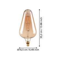 EGLO Vintage Spezial E27 LED Lampe BR150 4W 2200K...
