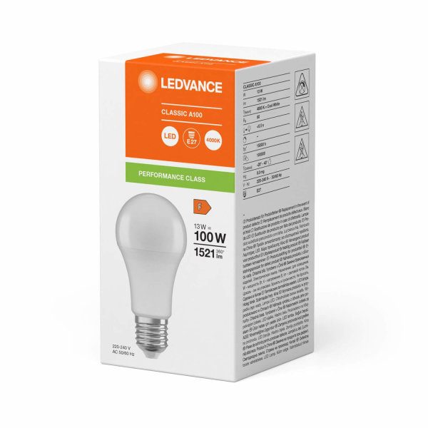 LEDVANCE LED CLASSIC A 13W 840 gefrostet E27 Lampe 1521lm 4000K neutr