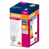 OSRAM LED VALUE CLASSIC A 40 4.9W E27 Lampe 470lm 3000K...