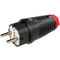 Stecker Schutzkontaktstecker Gummi 2xErdung IP44 PCE 0521-sr