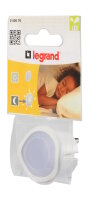 Legrand dimmbares LED-Steckdosen-Nachtlicht mit integriertem Dämmerungssensor, schaltet Lampe bei Dunkelheit automatisch ein, 050676