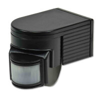 ISOLED PIR Bewegungsmelder schwarz, 230V, max. 4A,...