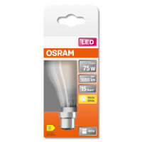 OSRAM LED Lampe Retrofit CLASSIC A 7.5W 827 Frosted B22d Warmweiss 4058075592735