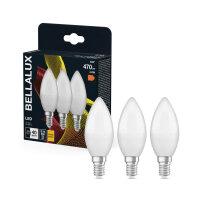 3er Pack BELLALUX LED Lampe CLB 4.9W 827 Frosted E14...