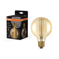 OSRAM LED Lampe Vintage 1906 CLASSIC SLIM Filament Globe 8.8W 822 Gold E27 Dimmbar Warmweiss 4058075761773