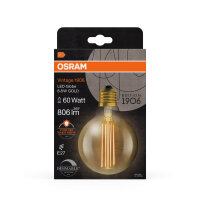OSRAM LED Lampe Vintage 1906 CLASSIC SLIM Filament Globe 8.8W 822 Gold E27 Dimmbar Warmweiss 4058075761773