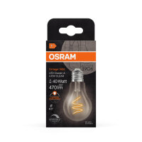 OSRAM LED Lampe Vintage 1906 CLASSIC A,B,P SLIM Filament 4.6W 922 Clear E27 Dimmbar Warmweiss 4058075836587