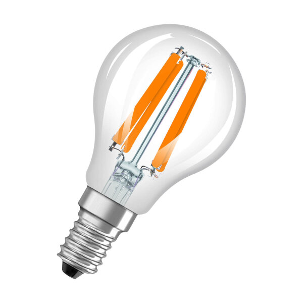 OSRAM LED Lampe CLASSIC P höchste Energieeffizienzklasse A 1.2W 827 Clear E14 Warmweiss 4058075839304