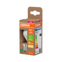 OSRAM LED Lampe CLASSIC P höchste Energieeffizienzklasse A 1.2W 827 Frosted E14 Warmweiss 4058075839380