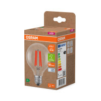 OSRAM LED Lampe LAMPS ENERGY CLASS A höchste Energieeffizienzklasse A Filament CLASSIC Globe 2.2W 840 Clear E27 Neutralweiss 4058075839489