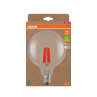 OSRAM LED Lampe LAMPS ENERGY CLASS A höchste Energieeffizienzklasse A Filament CLASSIC Globe 7.2W 840 Clear E27 Neutralweiss 4058075839625