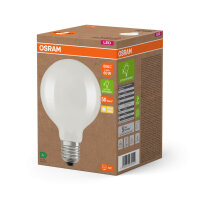 OSRAM LED Lampe LAMPS ENERGY CLASS A höchste Energieeffizienzklasse A Filament CLASSIC Globe 3.8W 827 Frosted E27 Warmweiss 4099854235504