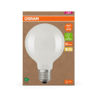 OSRAM LED Lampe LAMPS ENERGY CLASS A höchste Energieeffizienzklasse A Filament CLASSIC Globe 3.8W 827 Frosted E27 Warmweiss 4099854235504