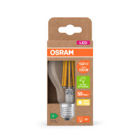 OSRAM LED Lampe LAMPS ENERGY CLASS A höchste Energieeffizienzklasse A Filament CLASSIC A 7.2W 827 Clear E27 Warmweiss 4099854236853
