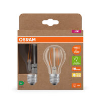 2er Pack OSRAM LED Lampe LAMPS ENERGY CLASS A höchste Energieeffizienzklasse A Filament CLASSIC A 5W 827 Clear E27 Warmweiss 4099854253546