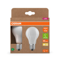 2er Pack OSRAM LED Lampe LAMPS ENERGY CLASS A höchste Energieeffizienzklasse A Filament CLASSIC A 5W 827 Frosted E27 Warmweiss 4099854253560
