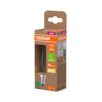 OSRAM LED Lampe CLASSIC B höchste Energieeffizienzklasse A 2.2W 827 Clear E14 Warmweiss 4099854255076