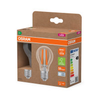 2er Pack OSRAM LED Lampe LAMPS ENERGY CLASS A höchste Energieeffizienzklasse A Filament CLASSIC A 3.8W 840 Clear E27 Neutralweiss 4099854259753