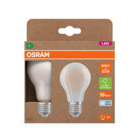 2er Pack OSRAM LED Lampe LAMPS ENERGY CLASS A höchste Energieeffizienzklasse A Filament CLASSIC A 3.8W 840 Frosted E27 Neutralweiss 4099854259777