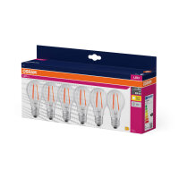 6er Pack OSRAM LED Lampe VALUE CLASSIC A 6.5W 827 Clear E27 Warmweiss 4058075845664