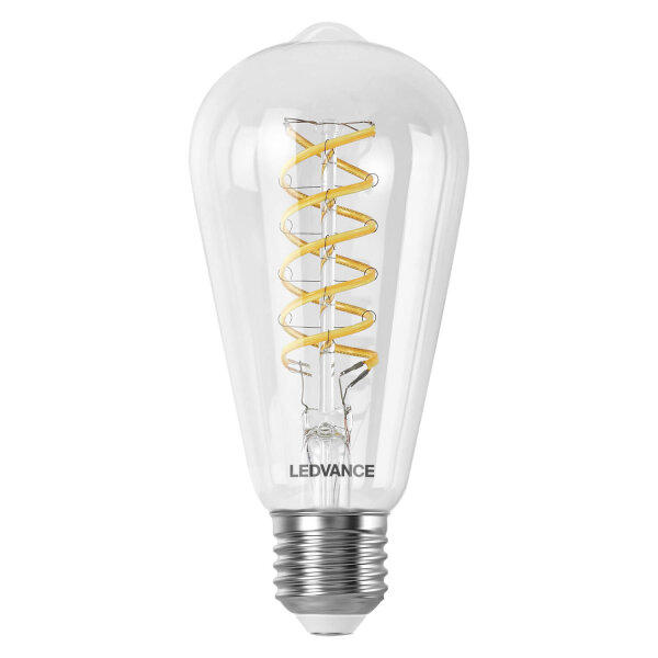 LEDVANCE LED Lampe Smart+ Wifi Filament Edison Tunable White E27 Dimmbar Tunable White, Kalt-zu-Warm-Farbwechsel 4058075777996