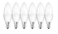 6er-Pack Osram LED Kerze Value Classic B 5.7W warmweiss...