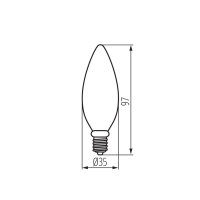 Kanlux Lampe XLED C35 E14 Transparent 6W 35273