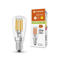 LEDVANCE LED SPECIAL T26 2.8W 827 klar E14 Lampe 250lm 2700K warmweiss wie 25W 4099854066320