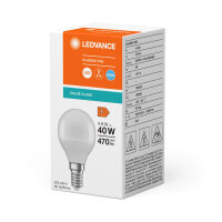 LEDVANCE LED CLASSIC 4.9W 865 gefrostet E14 Lampe 470lm...
