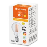 LEDVANCE LED CLASSIC CRI90 3.4W 927 klar E14 Lampe 470lm...