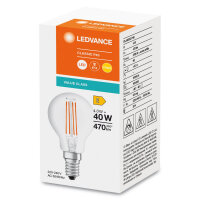 LEDVANCE LED CLASSIC 4W 827 klar E14 Lampe 470lm 2700K...