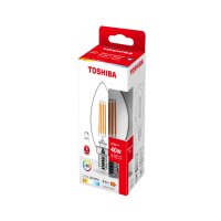 Toshiba LED Filament Kerzen Lampe E14 C35 4.5W 2700K...