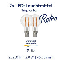 Müller Licht LED Lampe G45 Retro Tropfen E14 25W...