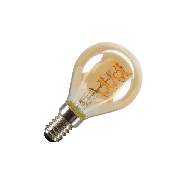 SLV LED G45, LED-Leuchtmittel, gold, E14, PHASE, 2W, 2200K 1008650