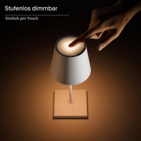 SIGOR 4547701 Akku-Tischleuchte Nuindie mini 25cm feuerrot rund 2,2W FlexMood 2200K/2700K IP54 Ra85 dimmbar