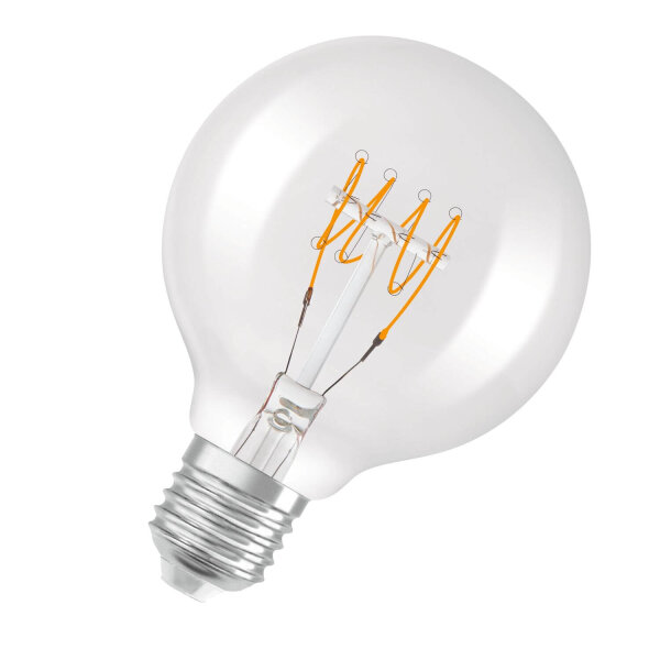 OSRAM Vintage 1906 LED CLASSIC SLIM Filament Globe 4.8W 827 klar E27 Lampe 470lm 2700K warmweiss wie 40W dimmbar 4099854075704