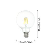 Eglo 110009 LED E27 Leuchtmittel 1x4W Ø95mm warmweiss