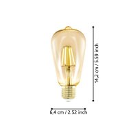 Eglo 110067 LED E27 Leuchtmittel 1x4W Ø64mm warmweiss dimmbar