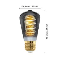 Eglo 110196 LED E27 Leuchtmittel 1x4W Ø48mm warmweiss dimmbar
