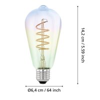 Eglo 110209 LED E27 Leuchtmittel 1x4W Ø64mm...