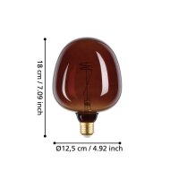 Eglo 110266 LED E27 Leuchtmittel 1x4W Ø125mm warmweiss dimmbar