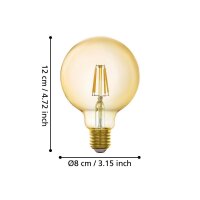 Eglo 12223 LED E27 Leuchtmittel 1x4,9W Ø80mm...