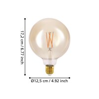 Eglo 12225 LED E27 Leuchtmittel 1x6W Ø125mm...
