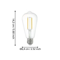 Eglo 12232 LED E27 Leuchtmittel 1x6W Ø64mm...