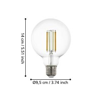 Eglo 12239 LED E27 Leuchtmittel 1x6W Ø95mm...
