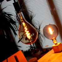 Müller Licht LED Lampe G200 tint Retro Globe Gold...