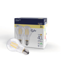 Müller Licht LED Lampe A60 Retro Birne E27 40W 470lm 2700K DUO 401123